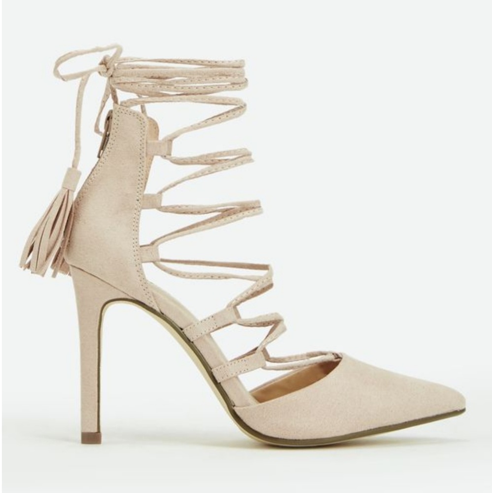 KAEGO - Blush Lace Up Pumps